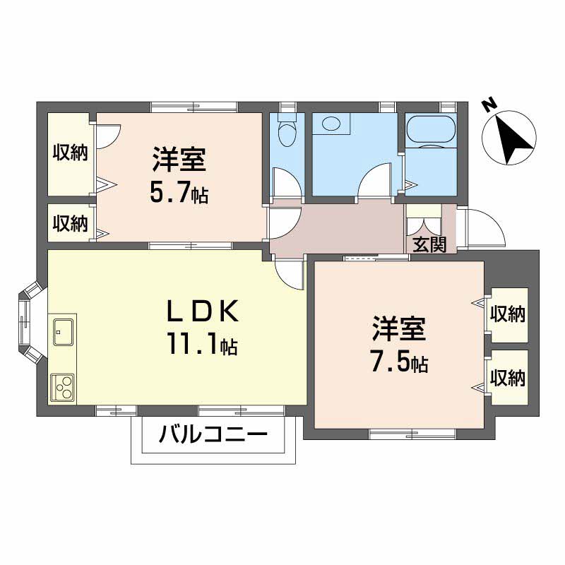 ファミールアルファ　Ａ棟A202-2