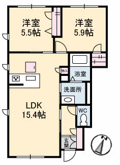 メイソン　ブランシュ　Ａ棟 A102号-15