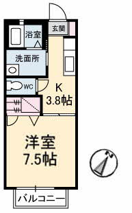 ドミール多治米 A棟 A0203号-2