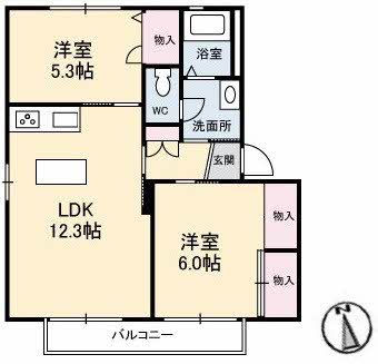 グリーンヒルズ　Ａ棟0202-2