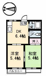 ヘイゼルハイツ B棟 B102号-2