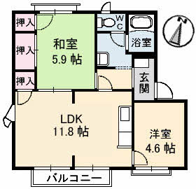 屋島フレグランス　Ｂ棟B0107-2