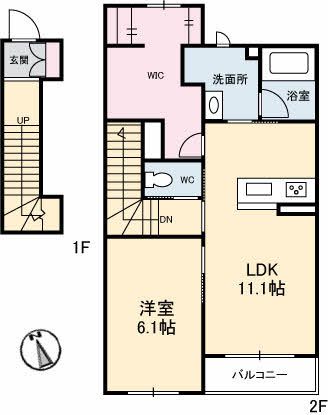 シャーメゾン上福岡 203号-2
