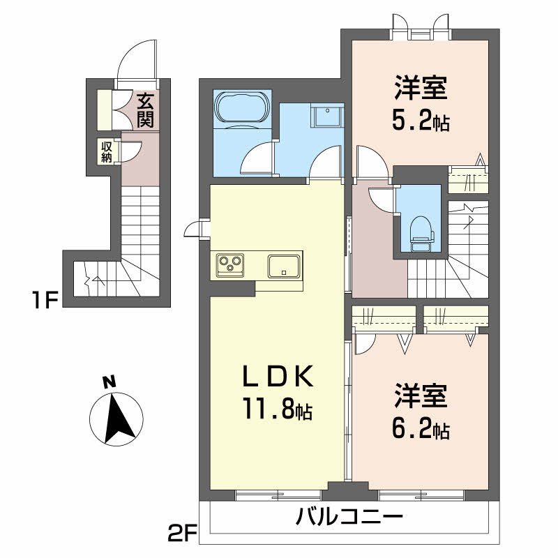 シャーメゾン鏡川201-2