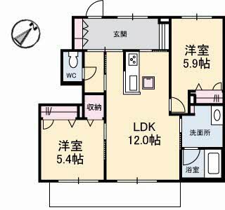 アンソレイユ A棟 A0101号-5