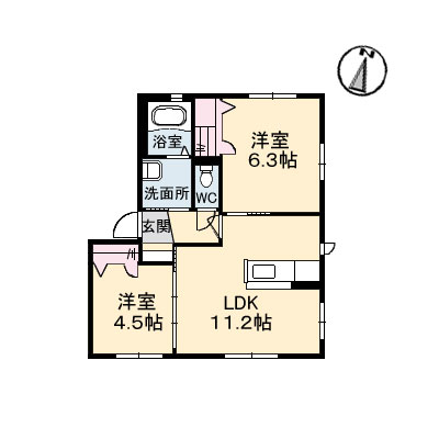 Ｒｉｖｅｒ　Ｃｏｕｒｔ　Ⅱ棟 B0101号-15