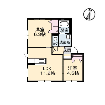 Ｒｉｖｅｒ　Ｃｏｕｒｔ　Ⅱ棟B0102-2
