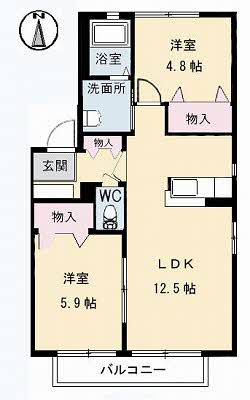 シャーメゾン野口 B棟 B0101号-2