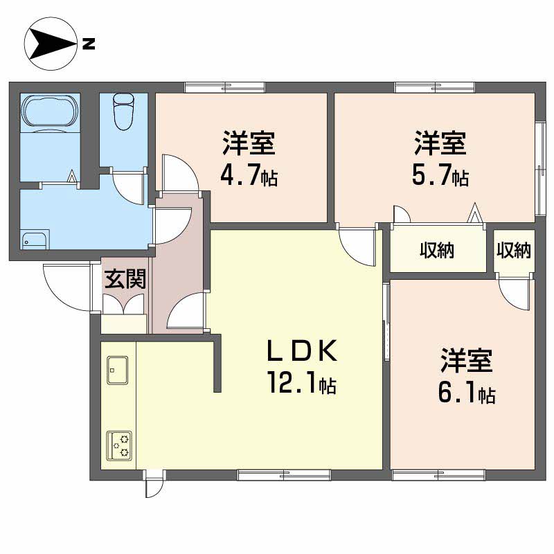 ドミール鈴蘭　Ｃ棟 C0105号-16