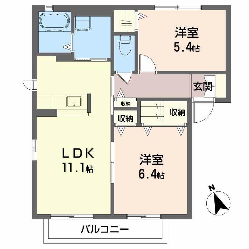 ヴィレッジ中陣 B棟 B0101号-14