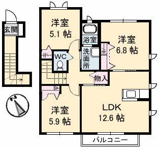 サンモール　Ｂ棟B0201-1