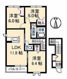 レジデンス原尾島　Ｄ棟 A0201号室