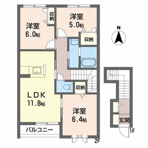レジデンス原尾島　Ｄ棟 A0202号-2