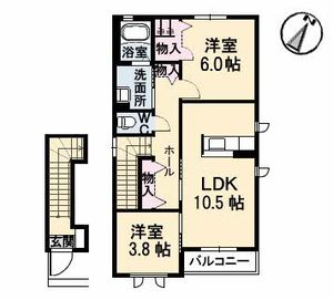 クローバー２１　Ｂ棟 B0201号-4