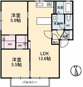Ｔ　クレマチス　新保　Ａ棟 A0201号室