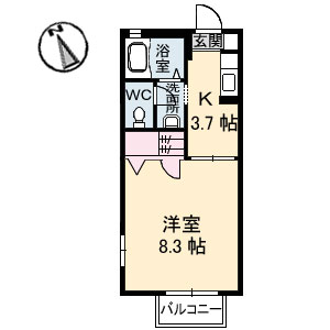 ウィズダム田井　Ｂ棟 B0203号室
