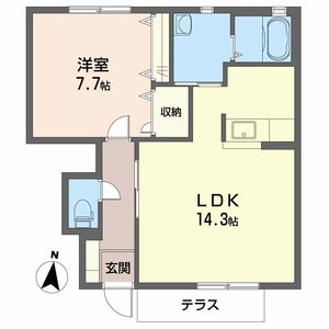 シャーメゾンｂｅｒｒｙ　Ａ棟 A0102号-2