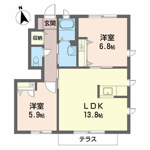 シャーメゾン秋桜（コスモス） A0101号室