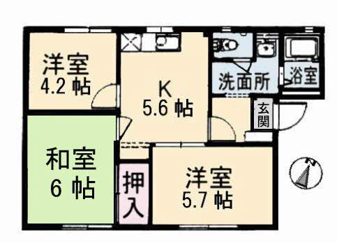 フレグランス南風Ⅱ　　Ｂ棟B0103-2