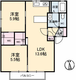 Ｔ　クレマチス　新保　Ａ棟A0201-2