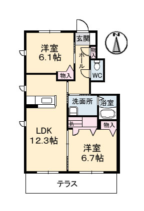 シャーメゾン　クレール　Ｂ棟A0101-2