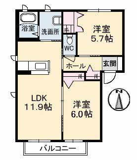 アットホーム原Ⅱ A棟 A0101号-16