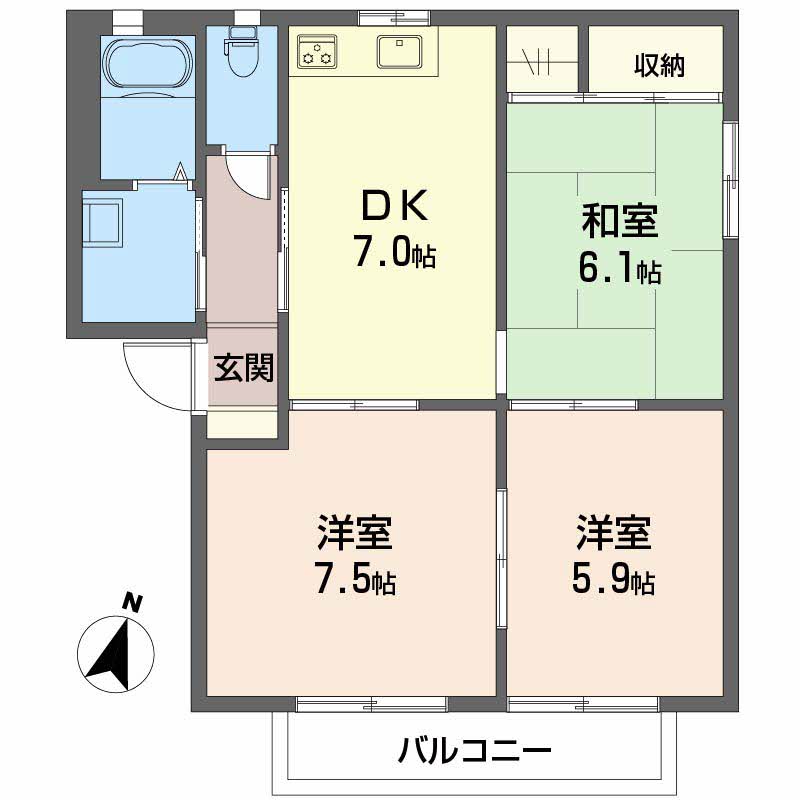 シャーメゾン佐藤　Ｃ棟C0207-2