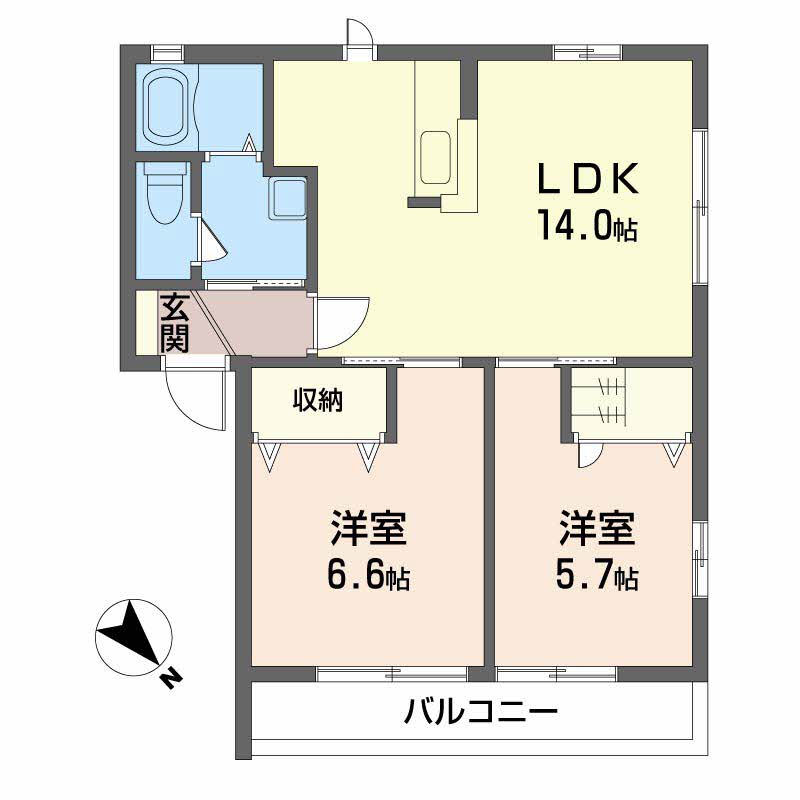 シャーメゾン南川　Ｂ棟 A0205号-2