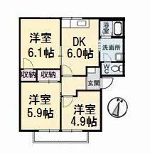 オーキッド倉敷Ⅱ C棟 C0107号-9