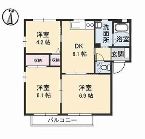 サリーレ太陽Ⅱ　　Ａ棟 A0201号室