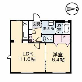 アン・ジュール C棟 C0107号-2