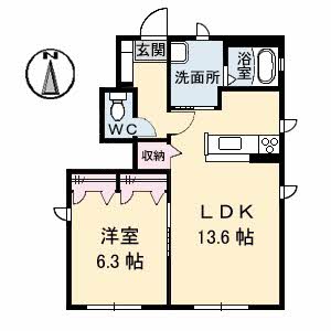 フォンティーヌ A棟 A0101号-2