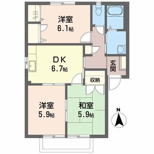 ヴェルディハイツ　Ｂ棟 B0202号室