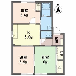 ハイツ岩郷　Ｂ棟 B0102号室