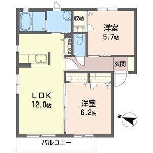 コンフォート B棟 B0201号-2