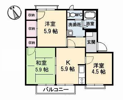 サンファミリア B棟 B0205号-13