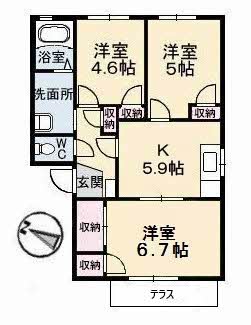 サンライン川入　Ｂ棟B0105-2