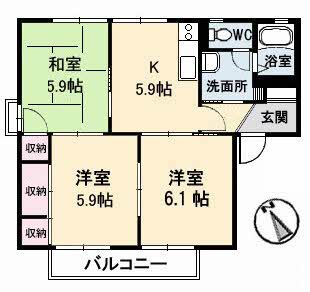 アバンサール　Ｂ棟 B0203号-2
