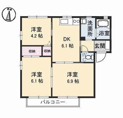 サリーレ太陽Ⅱ　　Ａ棟A0201-2
