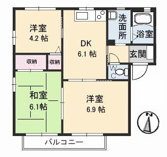 サリーレ太陽Ⅱ　　Ａ棟A0101-2