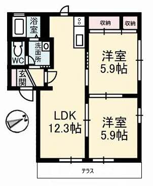 シャーメゾン和　Ａ棟A0102-2