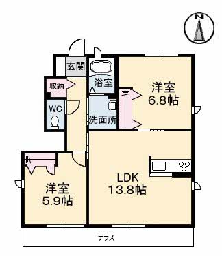 クレセール　Ｂ棟B0103-2