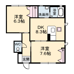 クレール　Ｂ棟B0103-2
