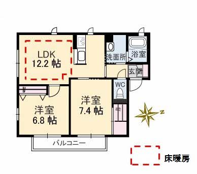 ジョリカⅢ　Ｂ棟 A0103号-3