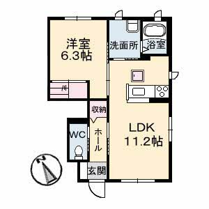 ソレアード　Ｂ棟B0106-2