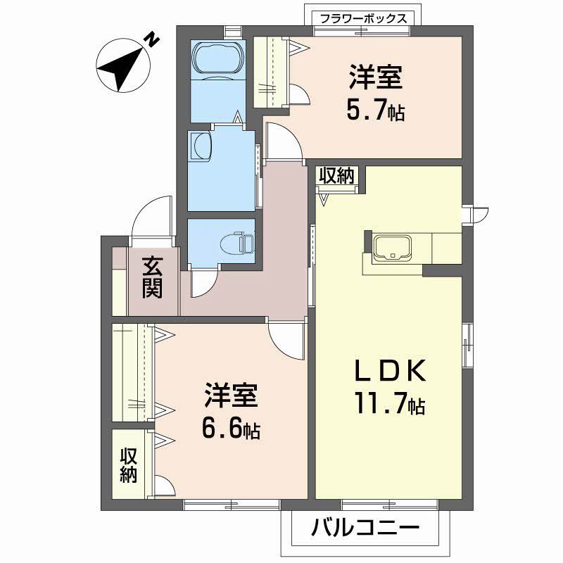 セフィラハイツⅡ　Ｂ棟 B0201号-2