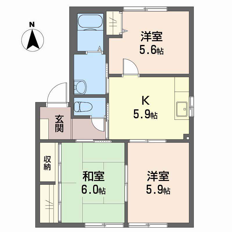ハイツ岩郷　Ａ棟 A0101号-2