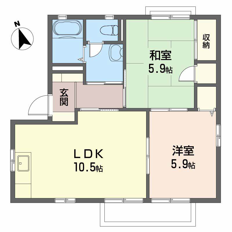 ハイツ足達Ｃ棟A0101-2