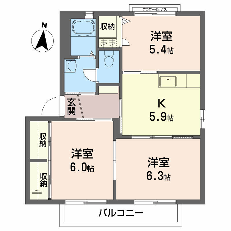 メゾンボヌール　Ａ棟 A0202号-2