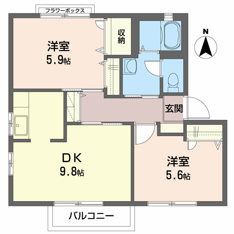 シャーメゾン北久保　Ｂ棟B0201-2